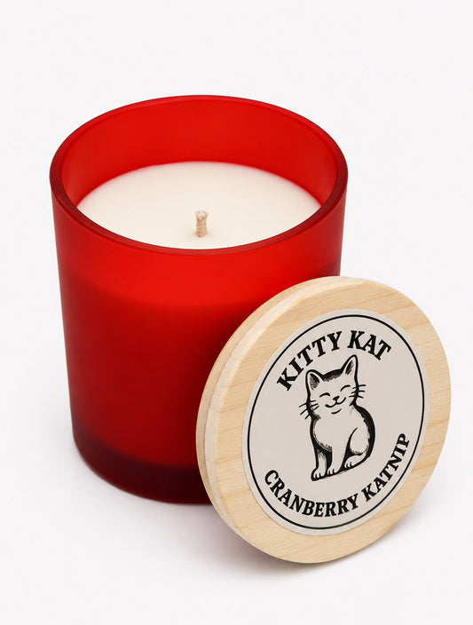 Cranberry Katnip Candle (Frosted Jar)