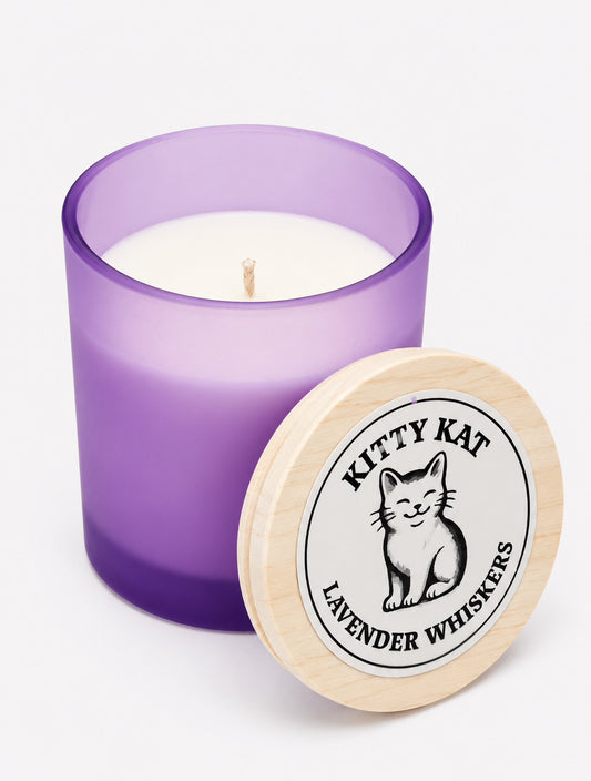 Lavender Whiskers Candle (Frosted Jar)