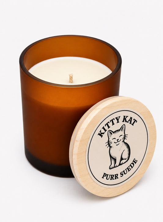 Purr Suede Candle (Frosted Jar)